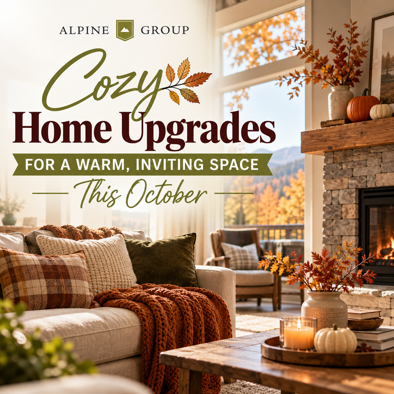 Cozy Home Upgrades for a Warm, Inviting Space This October header image.