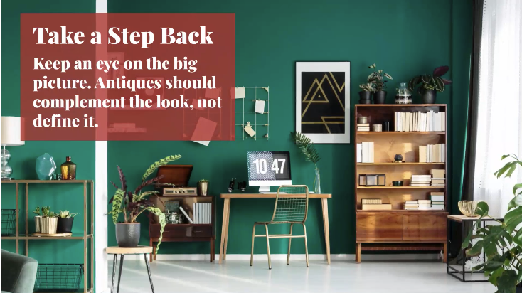 How to Decorate With Antiques header image.