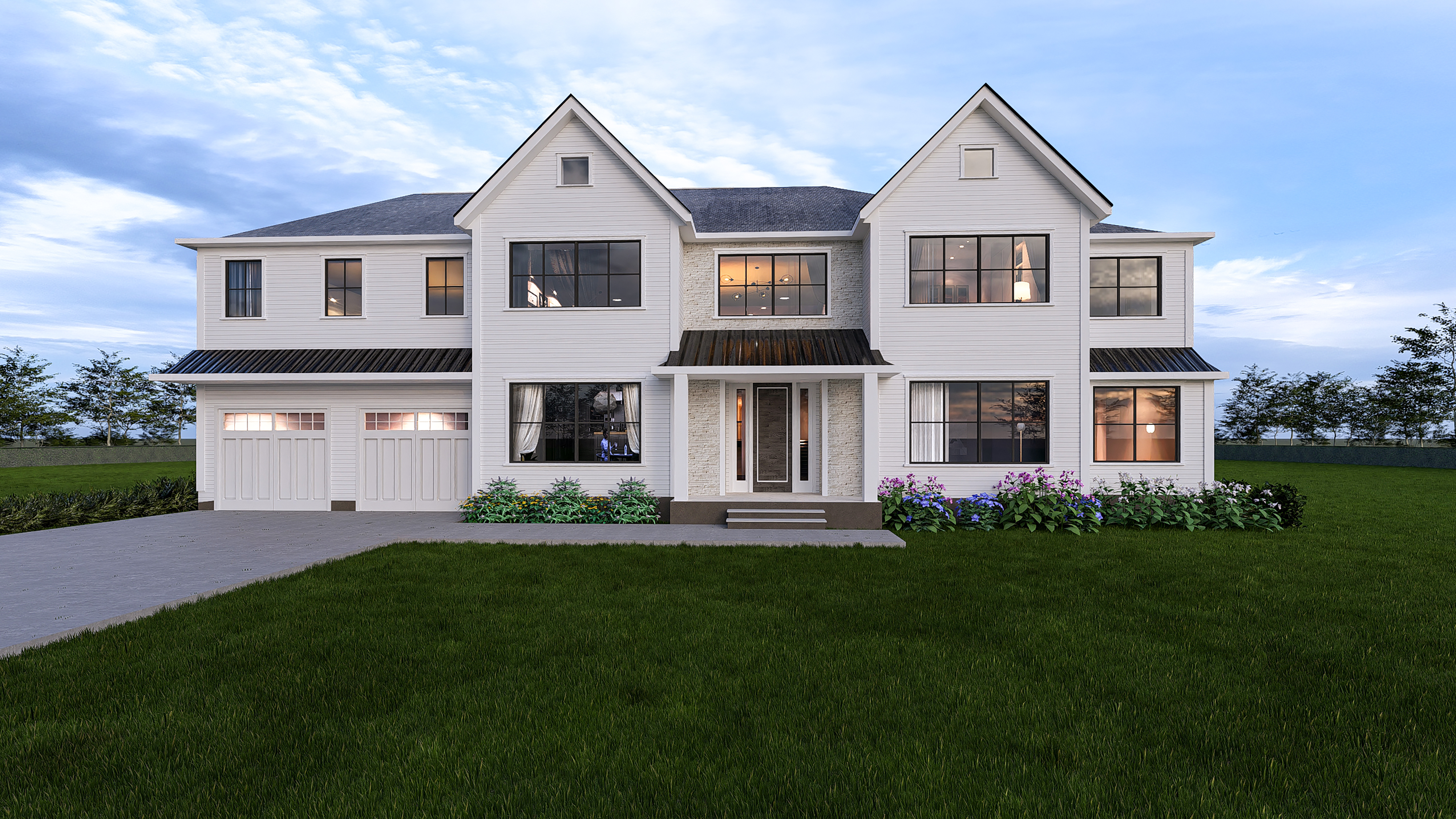 Rendering of customizahle new construction home listed by Simon Westfall-Kwong and the LuxeLife Group
