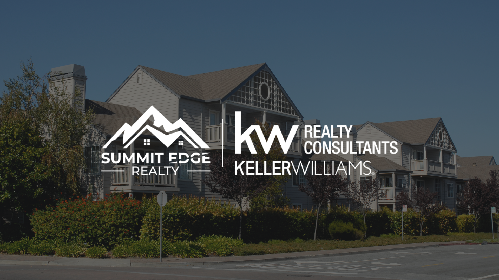 Townhouse style condo located in Harrison County Indiana with Summit Edge Realty logo in foreground