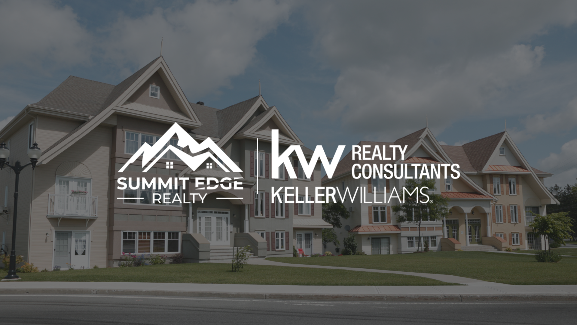 Harrison County Indiana townhouse style condos with Summit Edge Realty logo in foreground