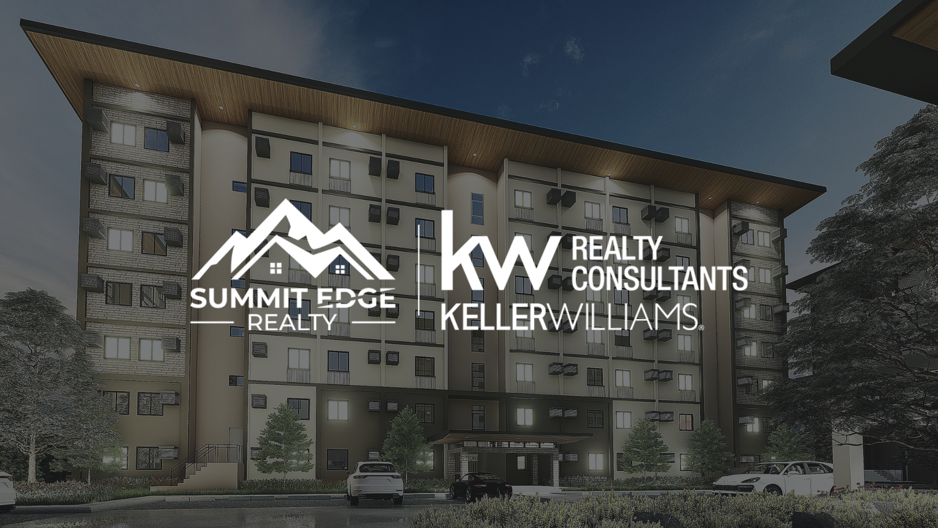 Apartment style condos located in Louisville Kentucky with the Summit Edge Realty in the foreground.