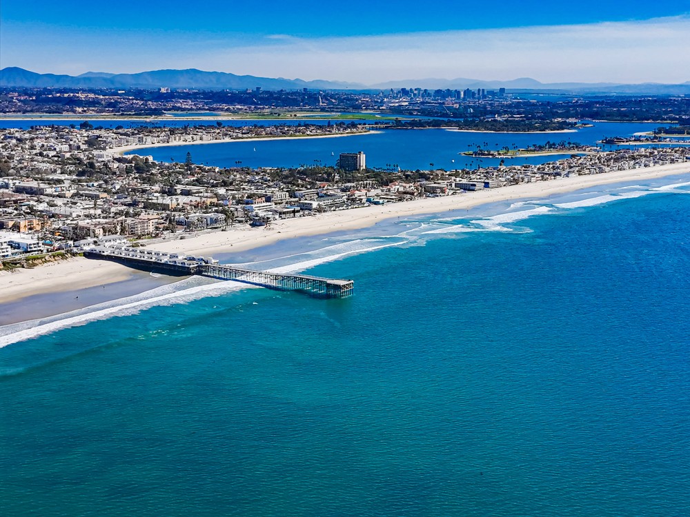 Aerial Stock Image of North PB and Mission Beach