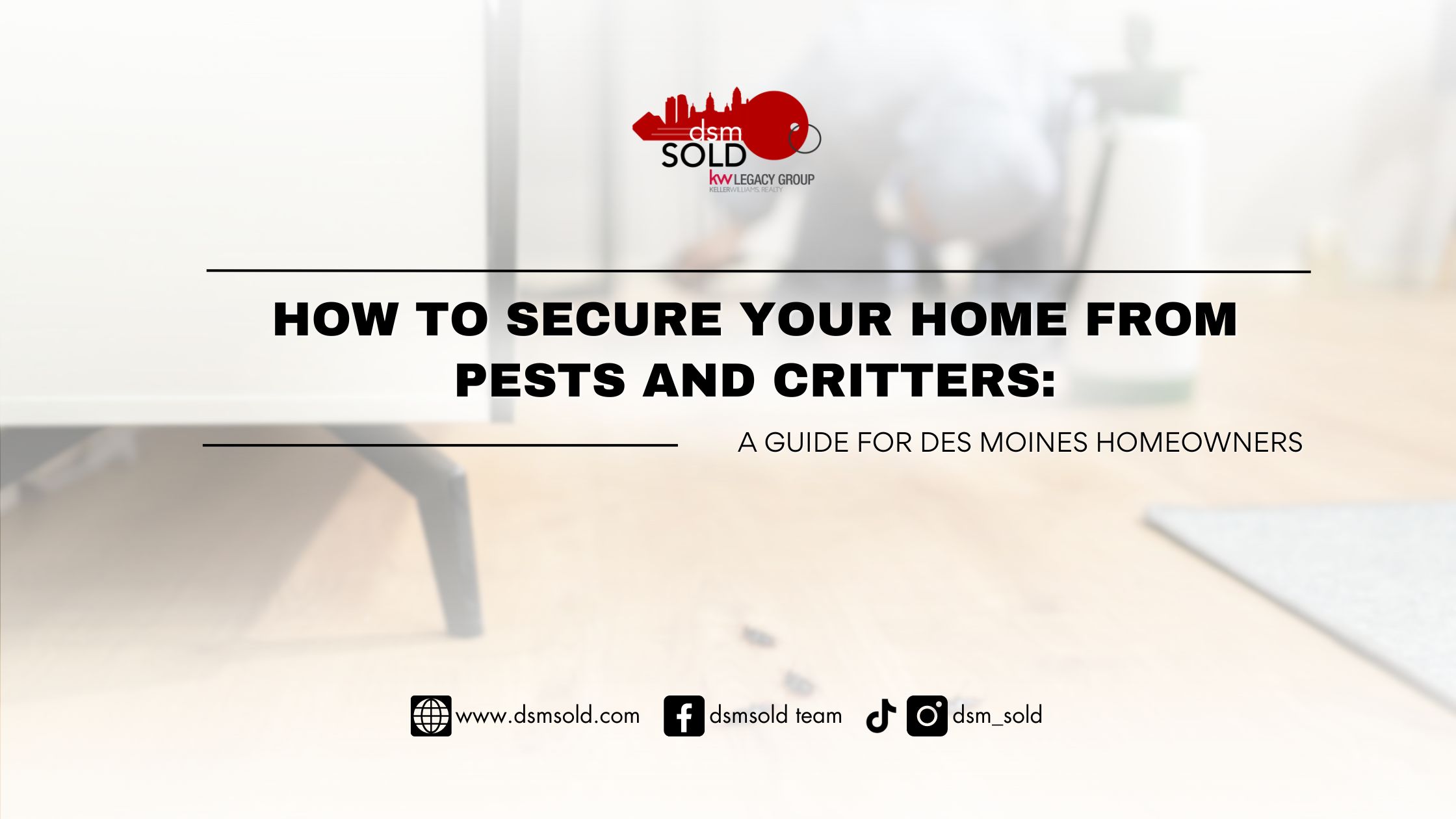 How to Secure Your Home from Pests and Critters: A Guide for Des Moines Homeowners header image.