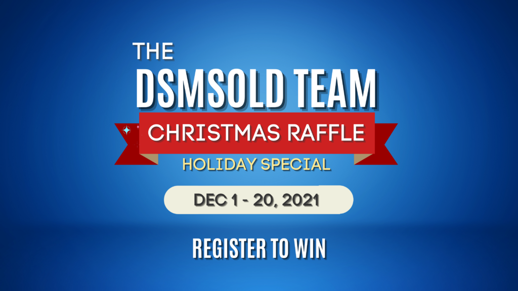 The dsmSOLD Team Christmas Raffle header image.