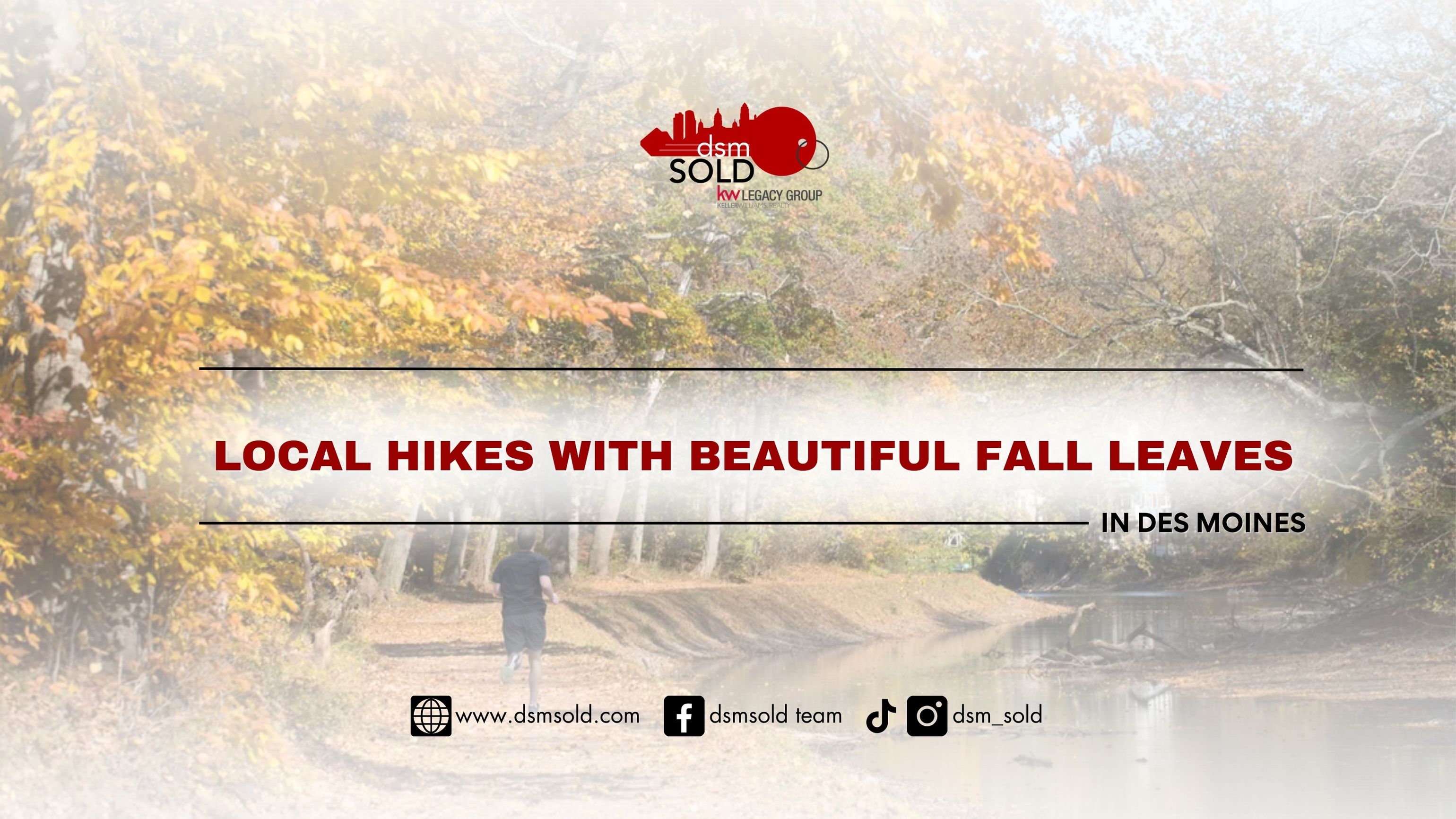 Local Hikes with Beautiful Fall Leaves in Des Moines header image.