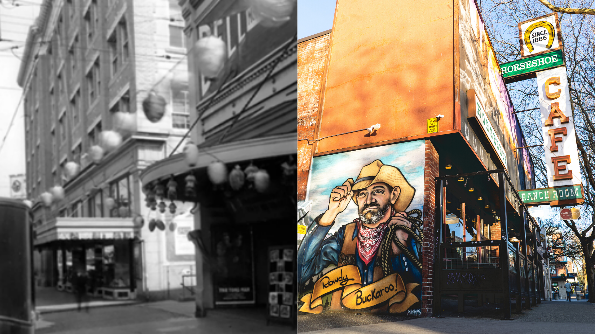 Bellingham Then & Now: Horseshoe Cafe header image.