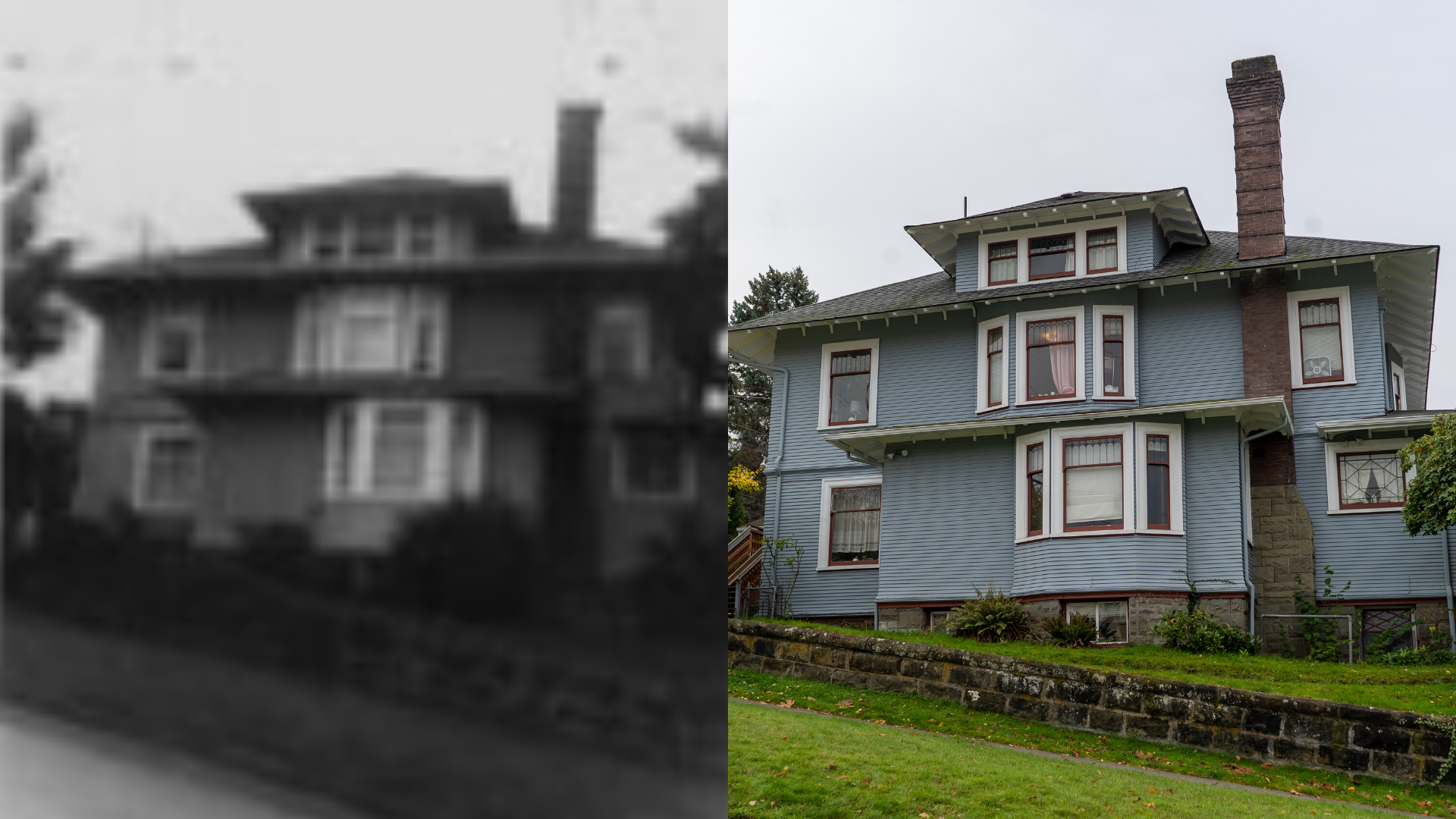 Bellingham Then & Now: Montague Manor header image.