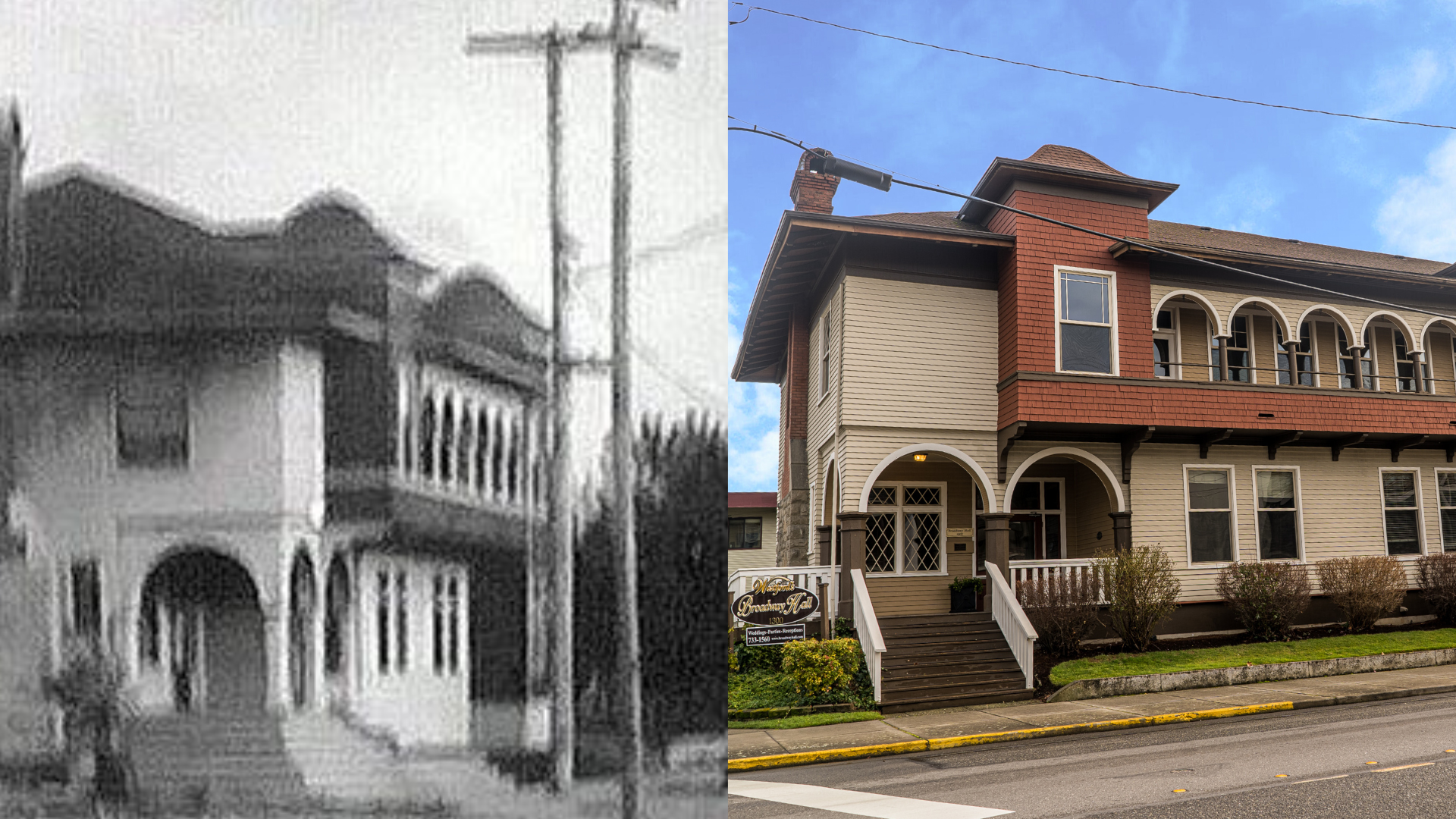 Bellingham Then & Now: Broadway Hall (the Aftermath Club) header image.