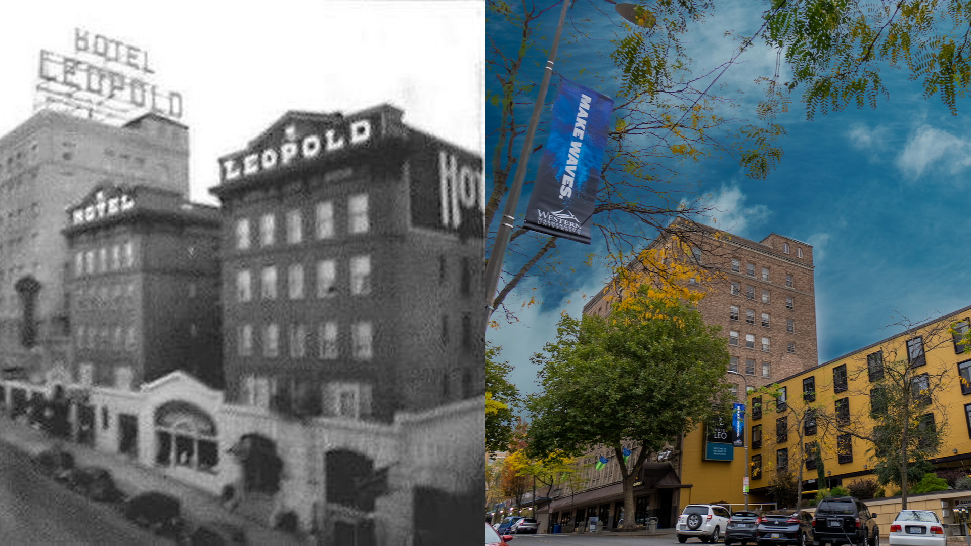 Bellingham Then & Now: The Leopold header image.