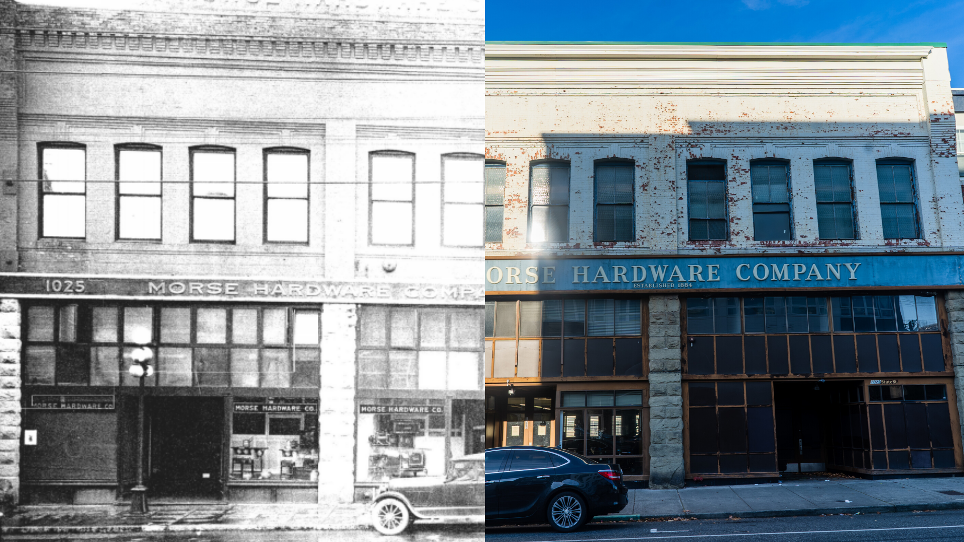 Bellingham Then & Now: The Morse Hardware Building header image.