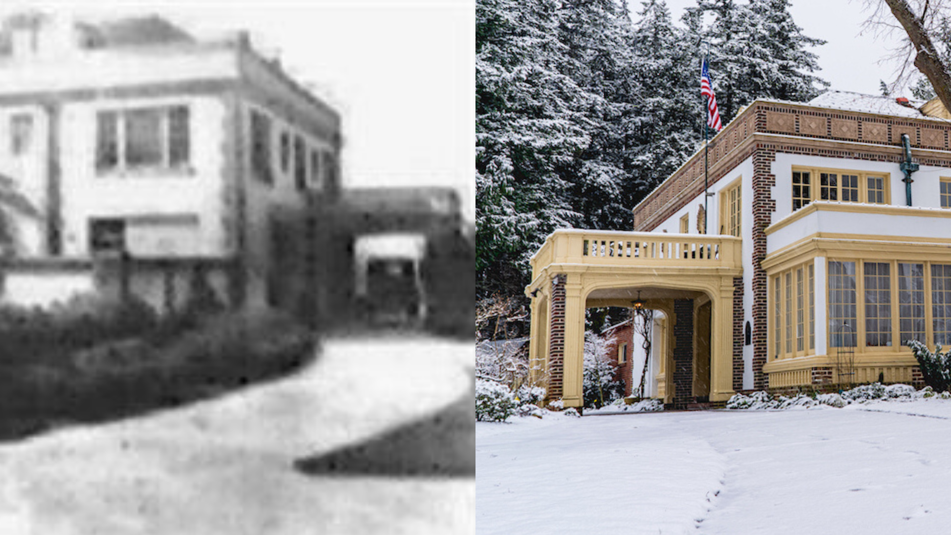 Bellingham Then & Now: Larrabee House (Lairmont Manor) header image.