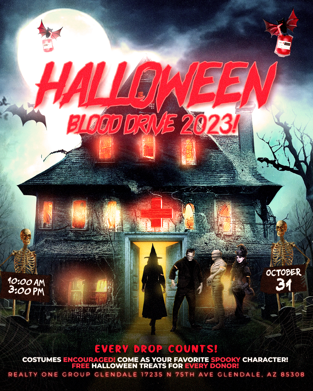 HouzAZ & Associates Halloween Blood Drive! header image.
