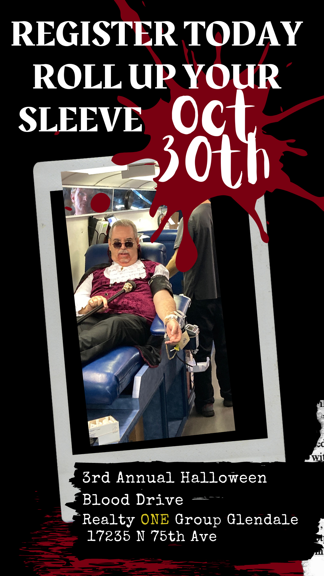 Trick or Treat - Your Blood is Needed! header image.