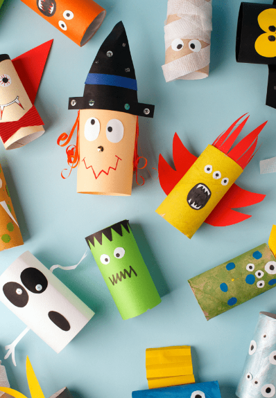 Creepy and Fun Halloween Crafts for Kids and Adults header image.