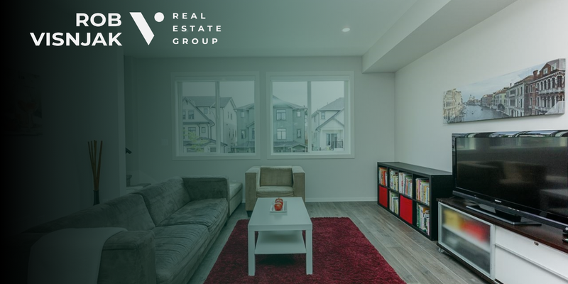 Bright living room in a Surrey family home