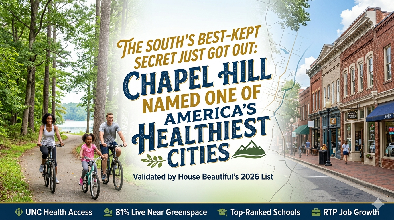 The South's Best-Kept Secret Just Got Out: Chapel Hill Named One of America's Healthiest Cities header image.