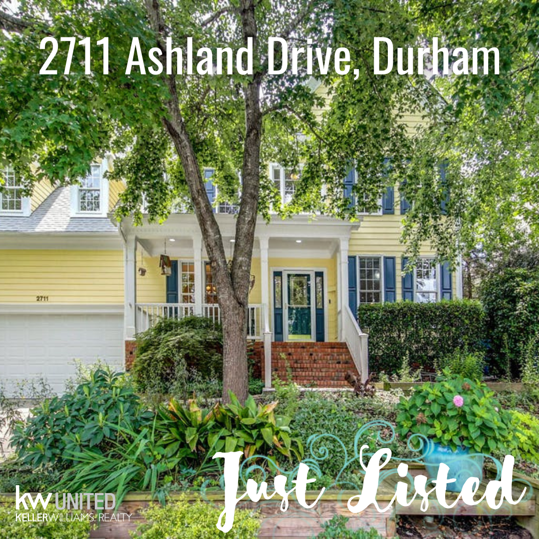 Just Listed 2711 Ashland Drive, Durham header image.
