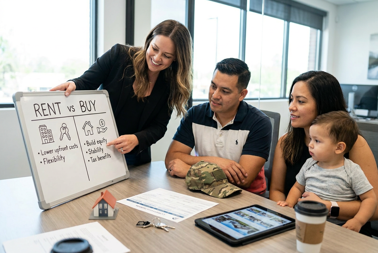 Rent vs. Buy Near Luke AFB: How to Make Your BAH Actually Work for You header image.