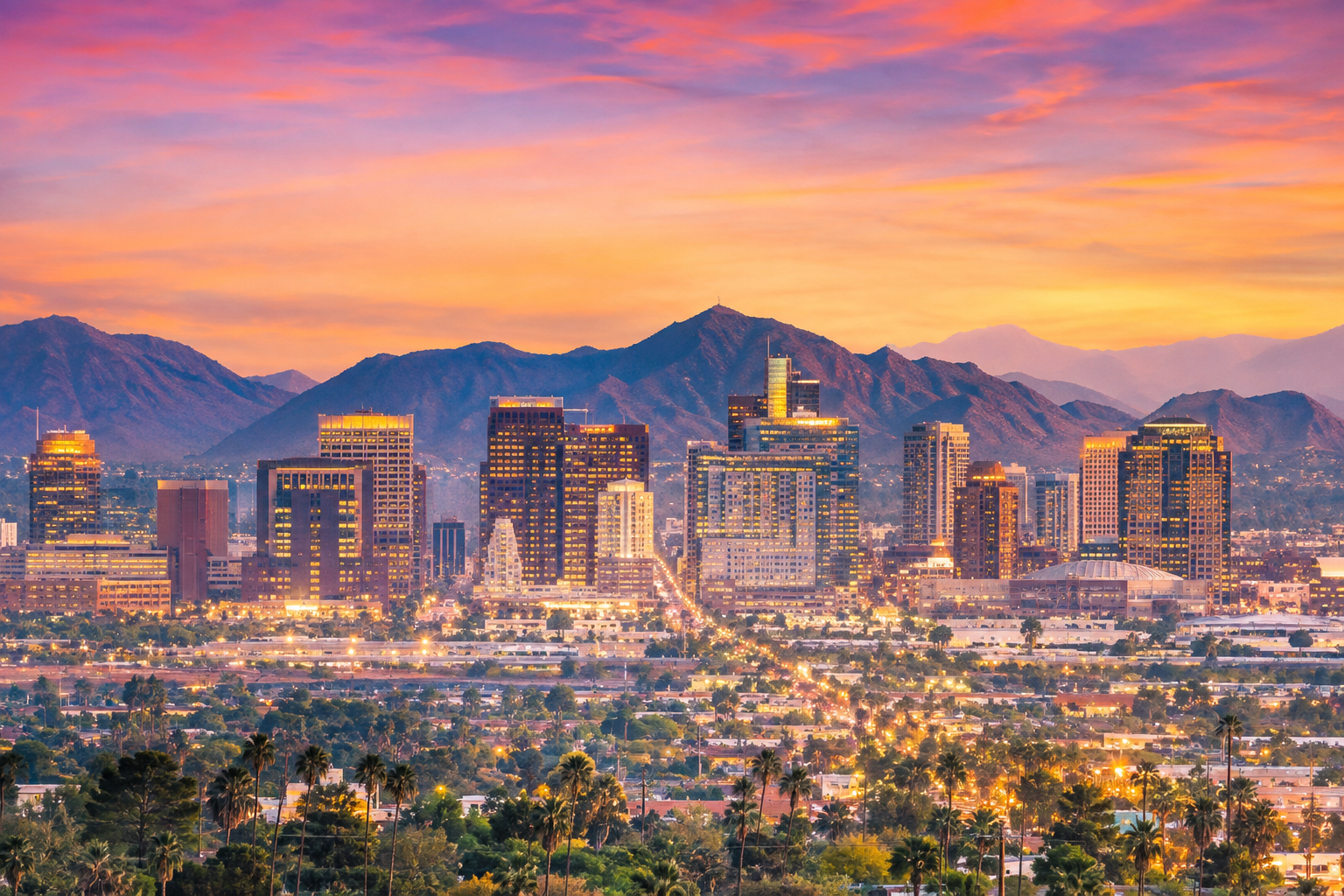 AI generated Phoenix Skyline