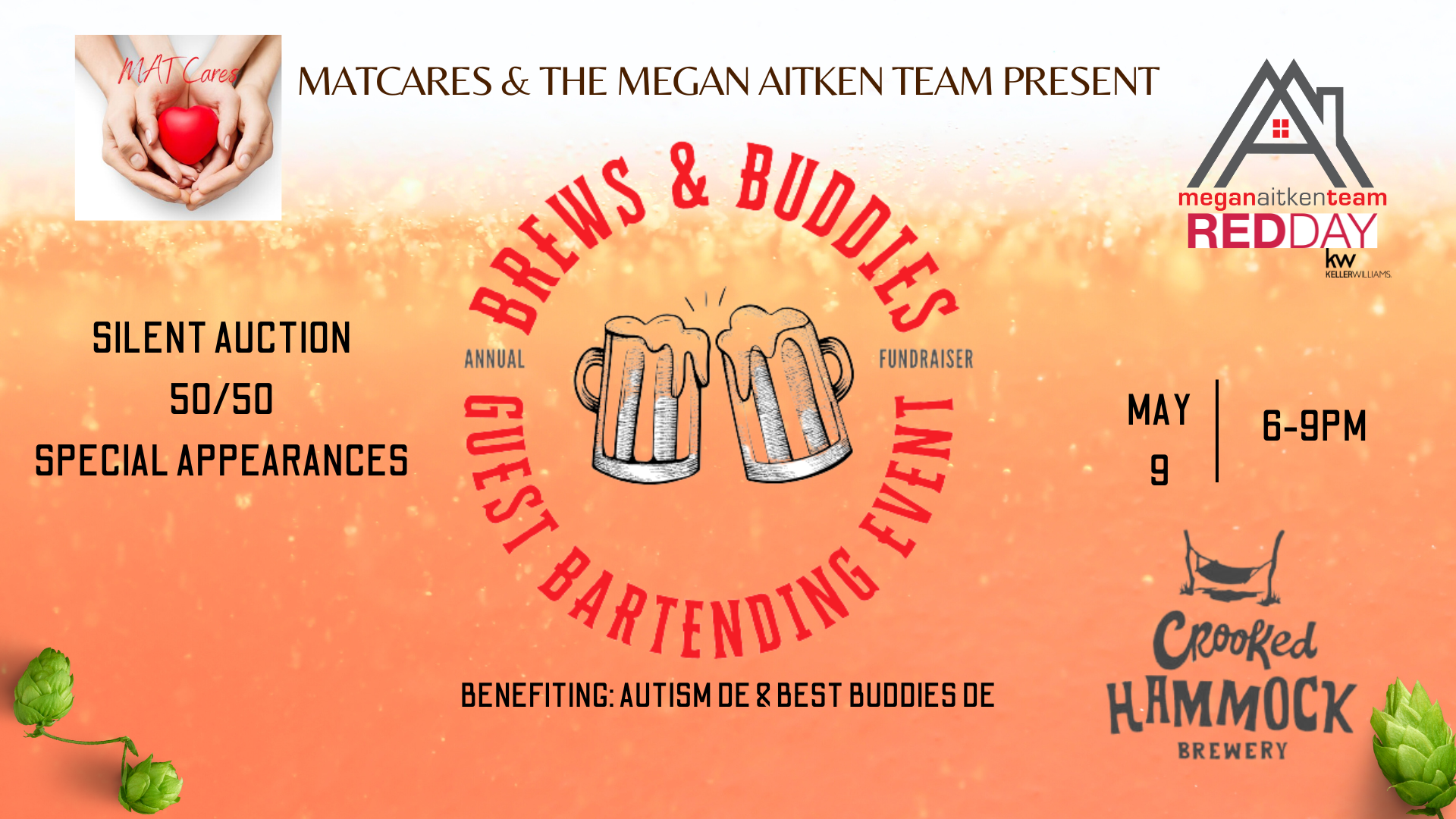Brews & Buddies Guest Bartending Event header image.