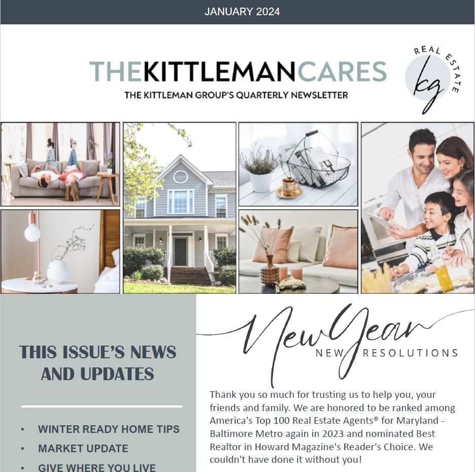 Kittleman Group Newsletter - January 2024 header image.
