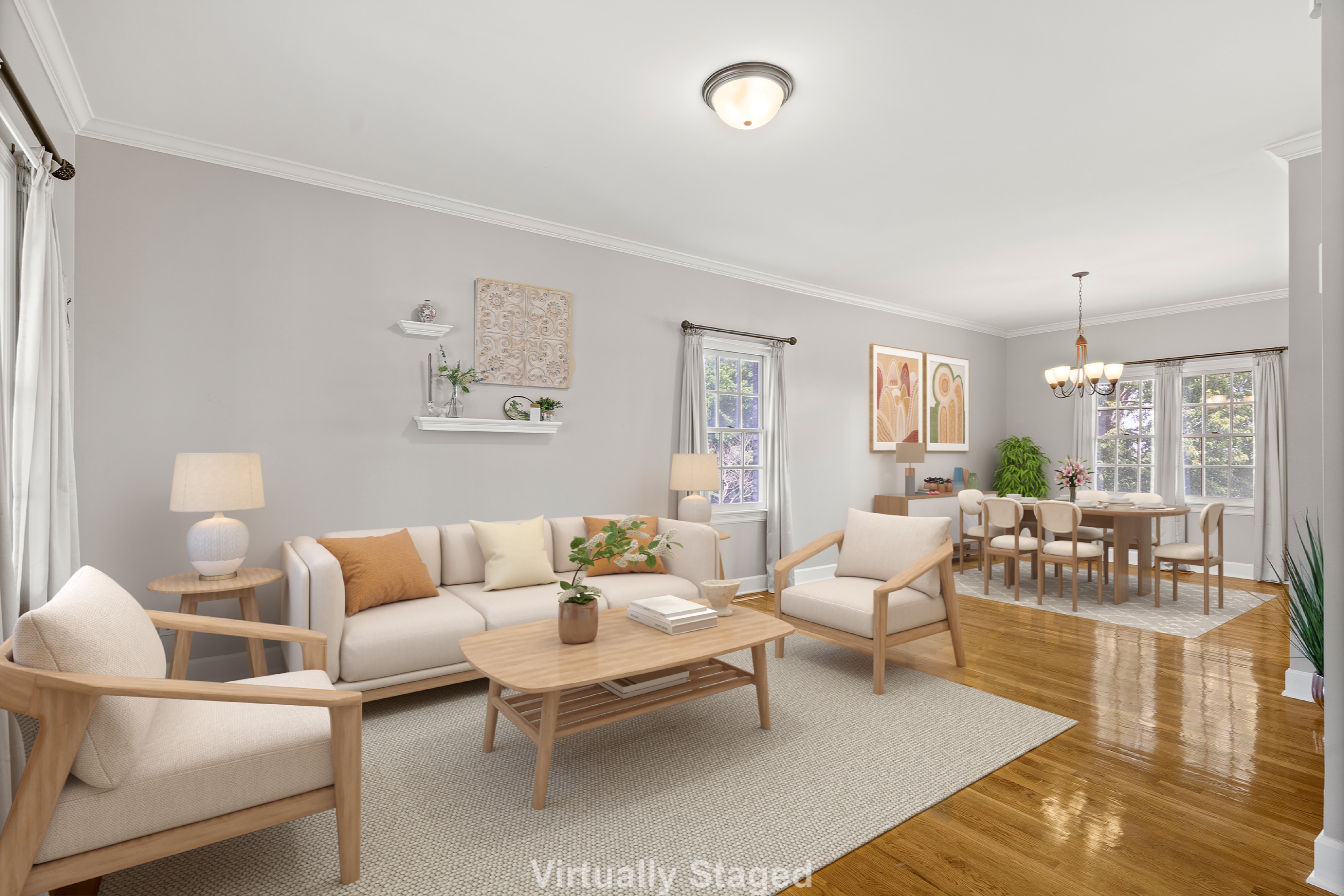 Main Floor Living Room with virtual staging