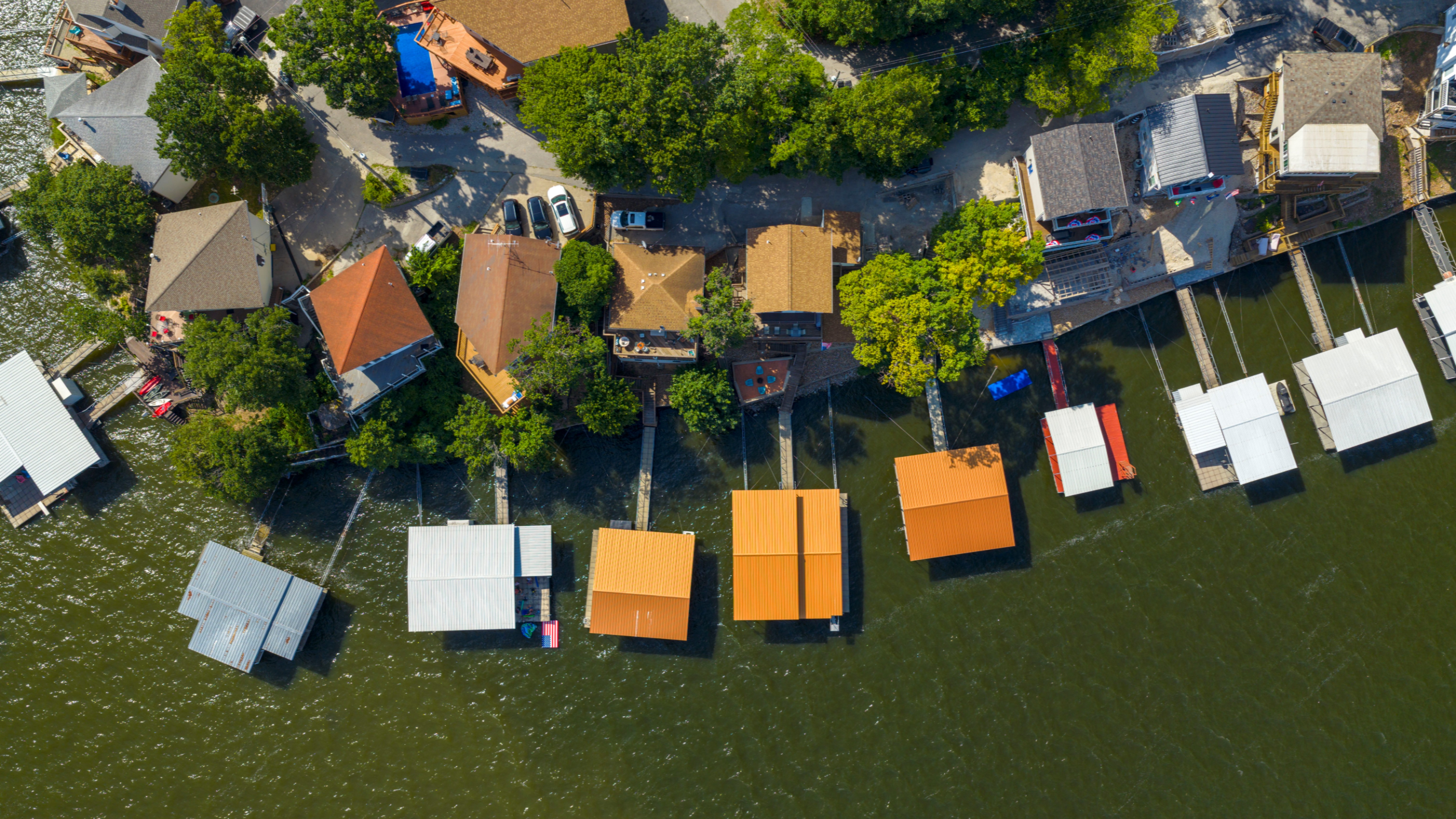Lake of the Ozarks docks near Rocky Mount Missouri