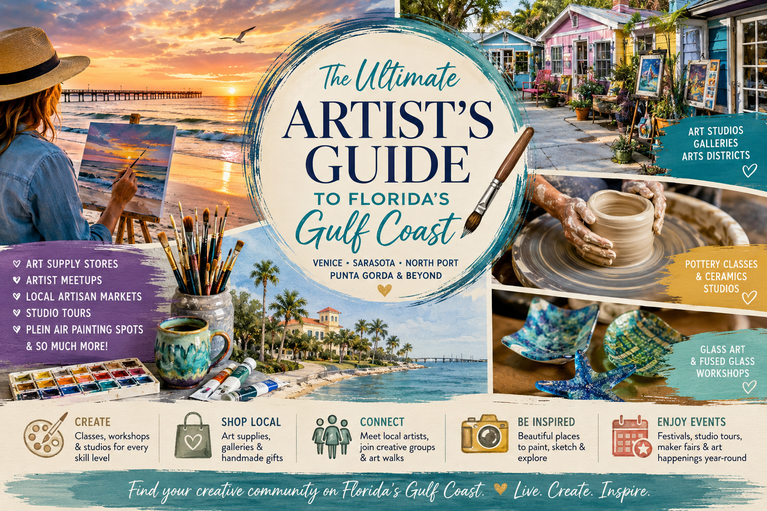 Ultimate Guide to the Art Scene in Venice and Sarasota header image.