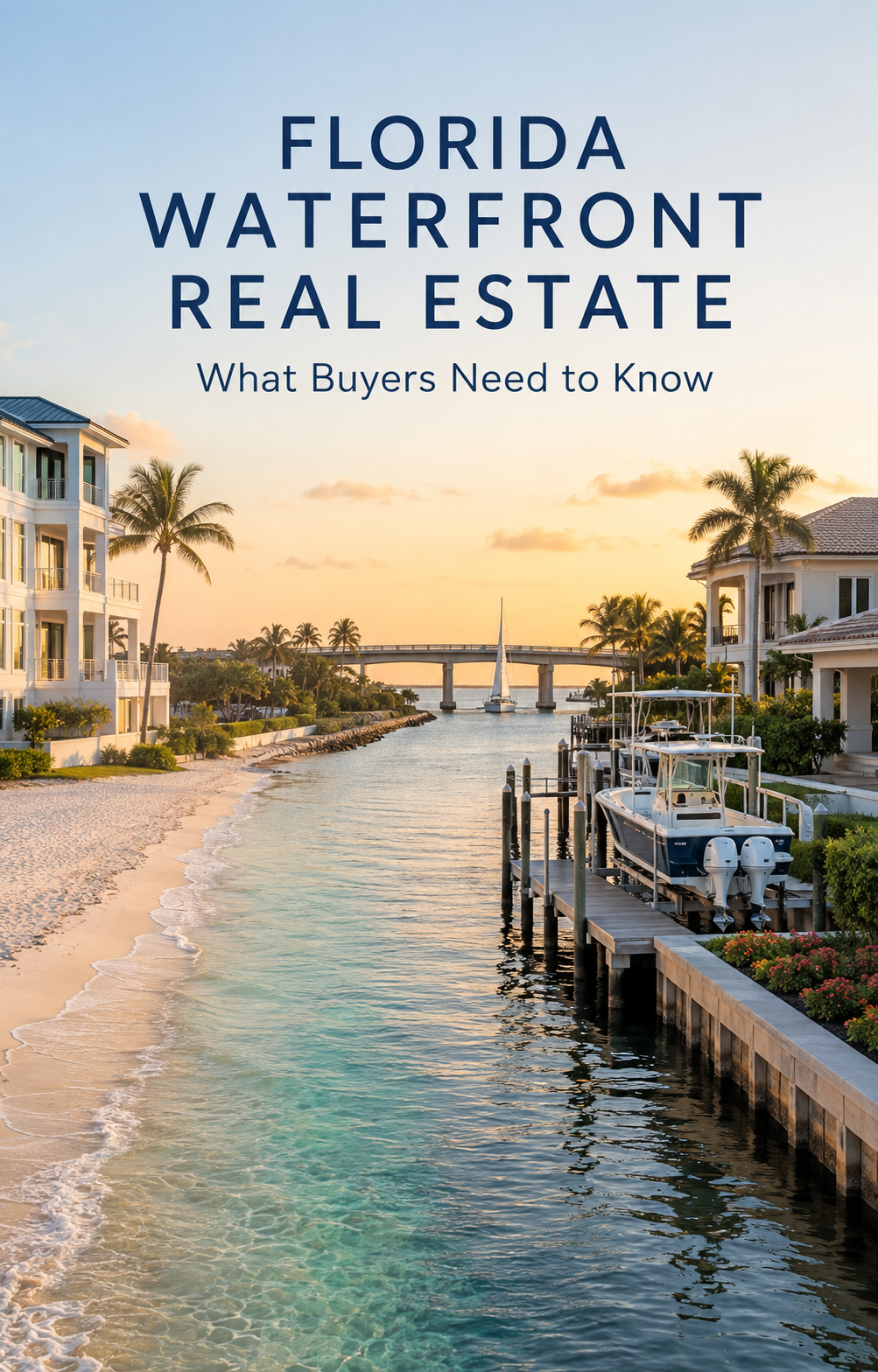 Buying Waterfront Real Estate in Florida: What Every Buyer Needs to Know header image.