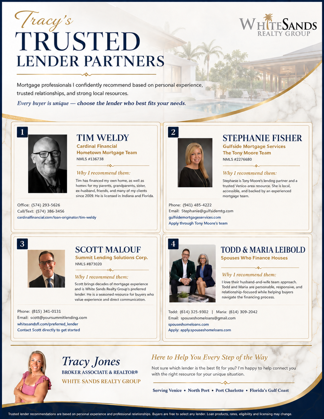 Tracy's Trusted Lender Partners