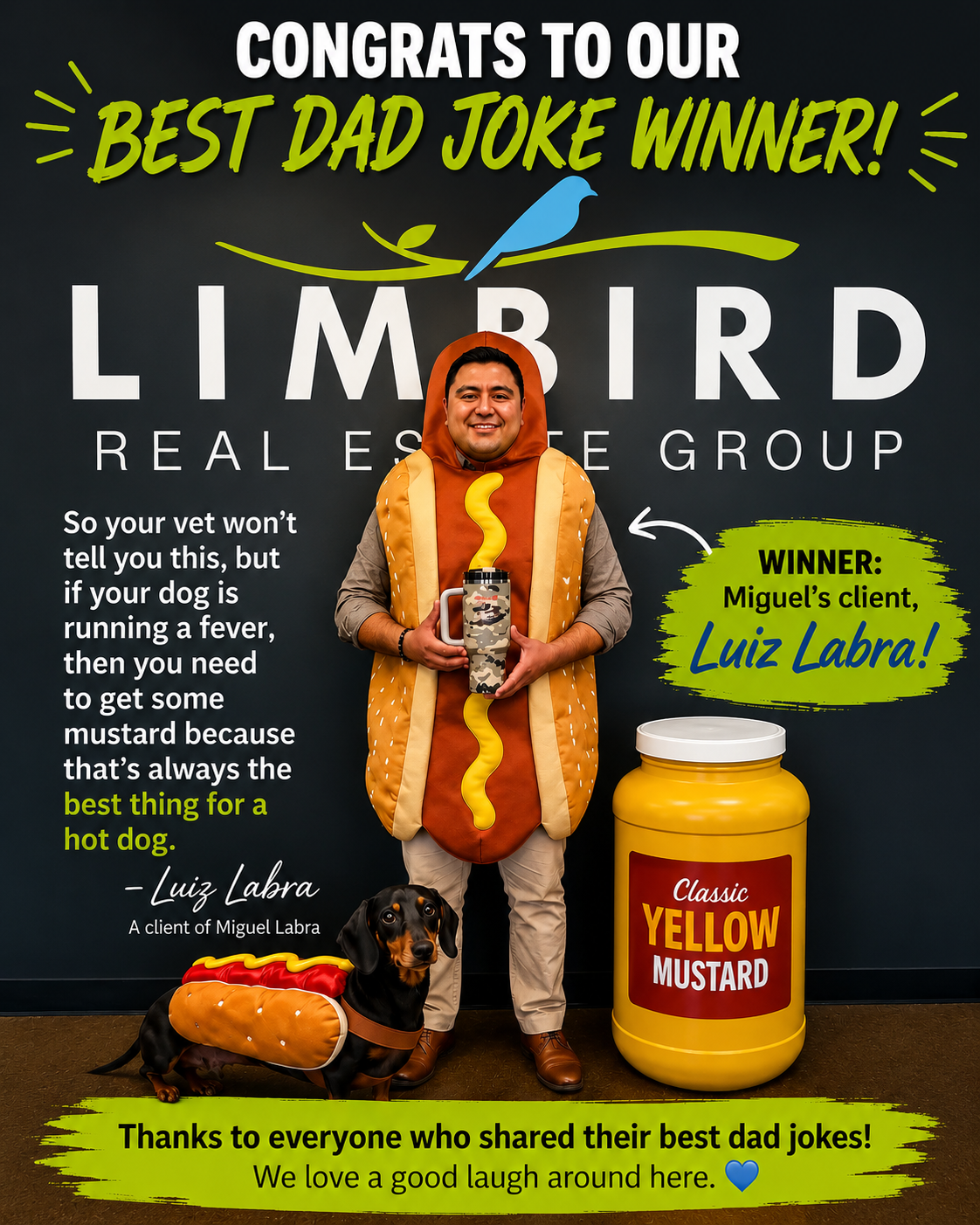 More Than Real Estate: Celebrating Team Culture at the Limbird Team's Dad Joke Contest header image.