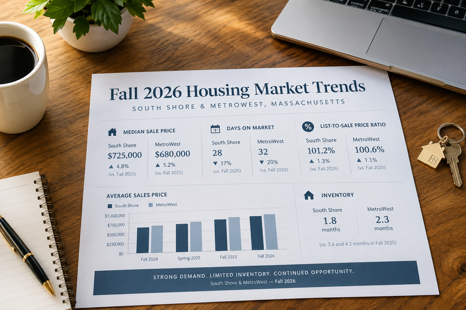 Is the South Shore & MetroWest MA Housing Market Slowing Down? Fall 2026 Days on Market & Price Cuts header image.