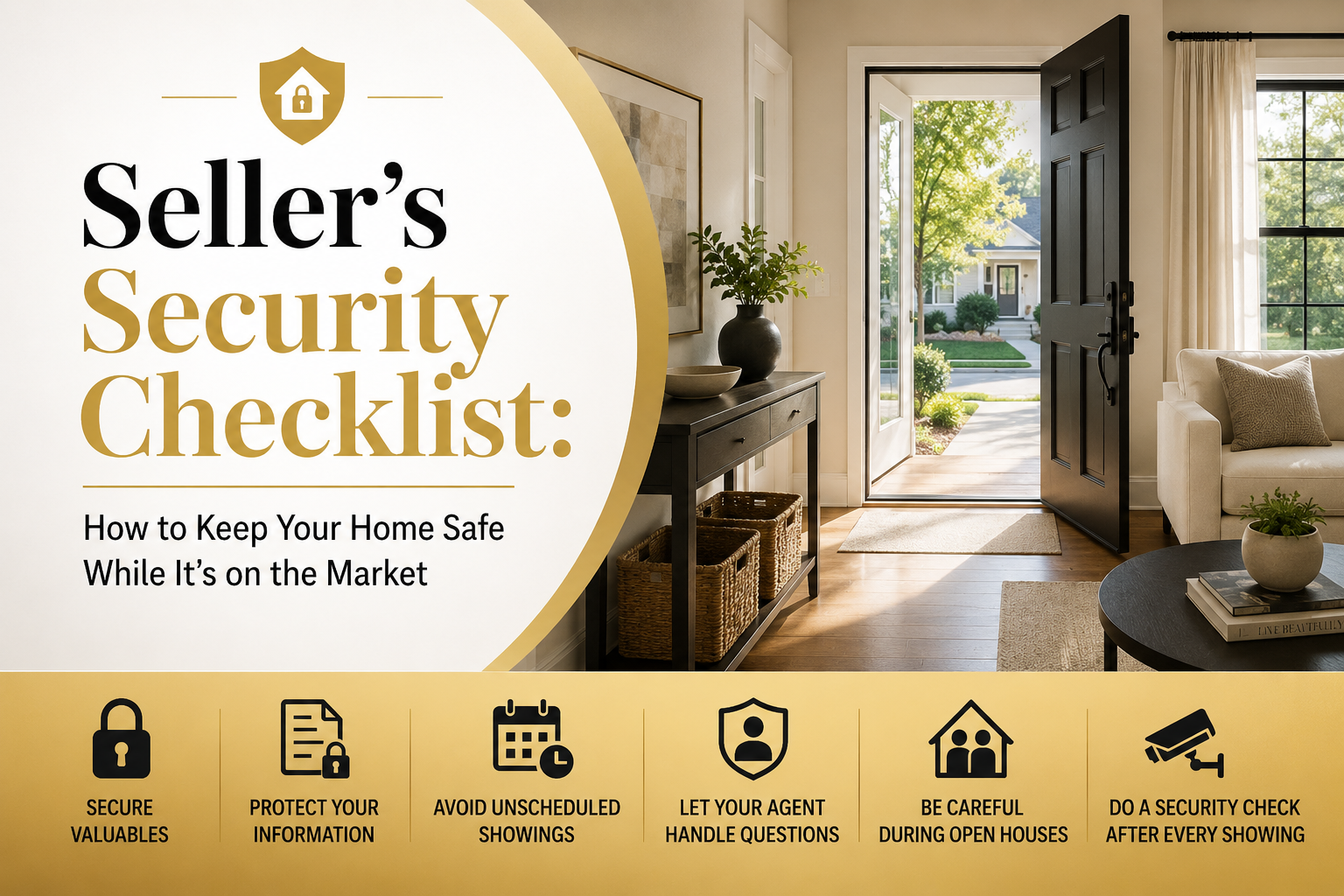 Seller’s Security Checklist: How to Keep Your Home Safe While It’s on the Market header image.