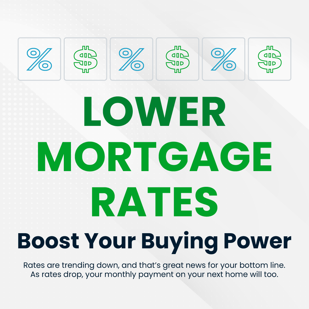 Lower Mortgage Rates Boost Your Buying Power header image.