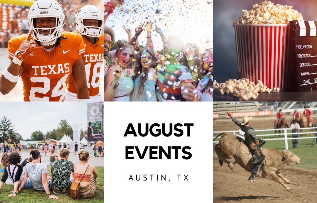 Events in Austin, TX - August 2024 header image.