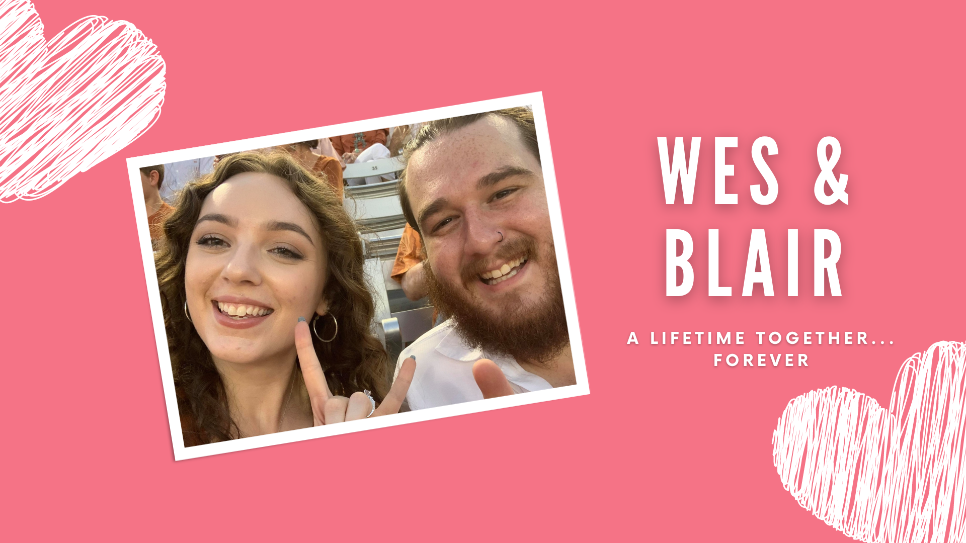 A Lifetime Together...Forever | Blair and Wes' Love story header image.