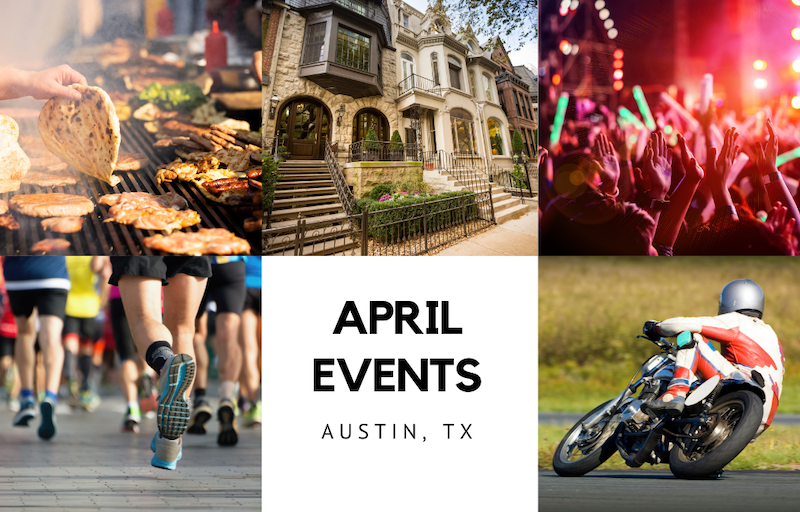 Events in Austin, TX - April 2023 header image.