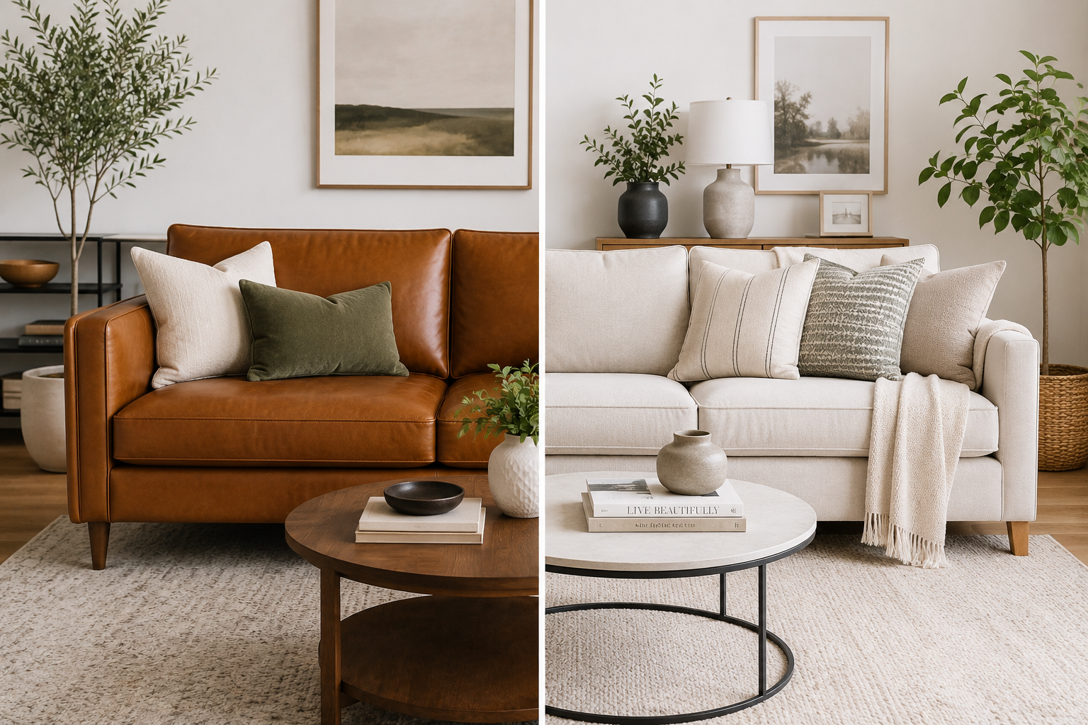 Leather or Fabric Sofa: Which Is the Better Choice for Your Home? header image.