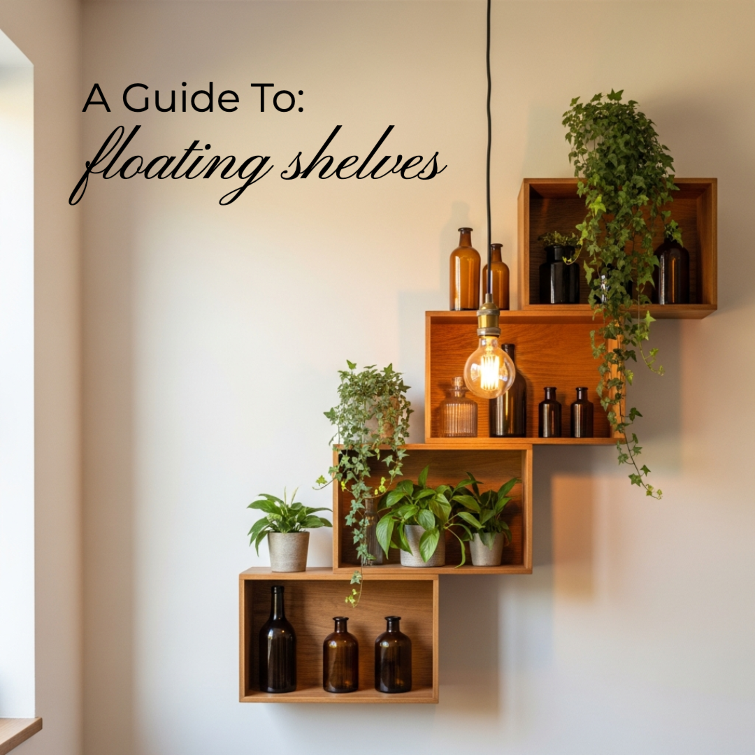 A Guide To: Floating Shelves for Your Home header image.