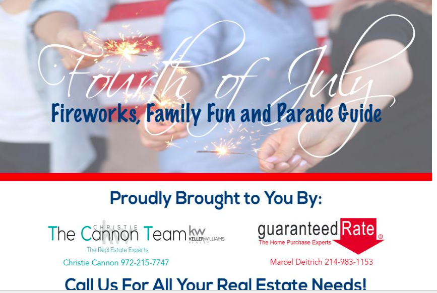 Happy Fourth Of July! Events & Family Fun Guide header image.